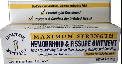 Doctor Butler’s Hemorrhoid and Fissure Ointment