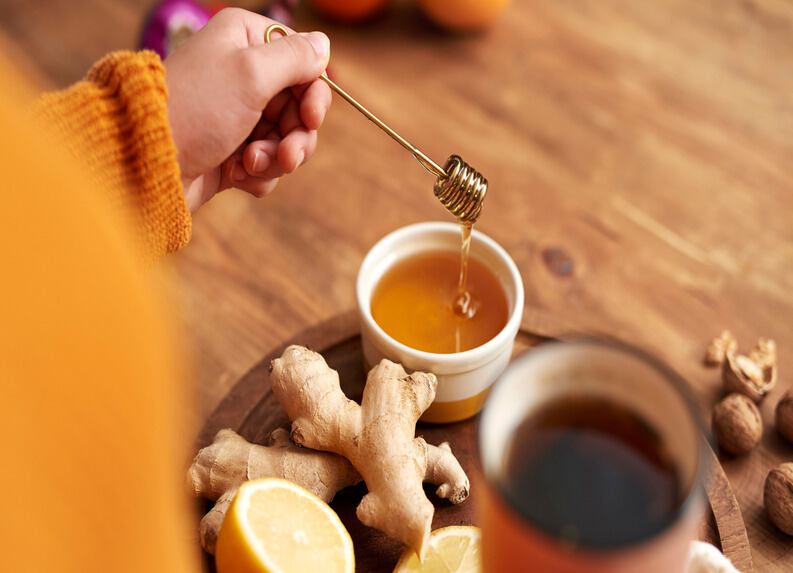 Ginger and Honey for Dry Cough