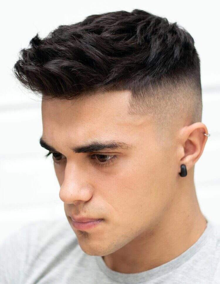 Messy Textured Top Hairstyle Men 