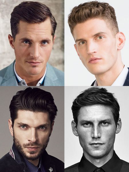 Rectangle face shape hairstyle for men 